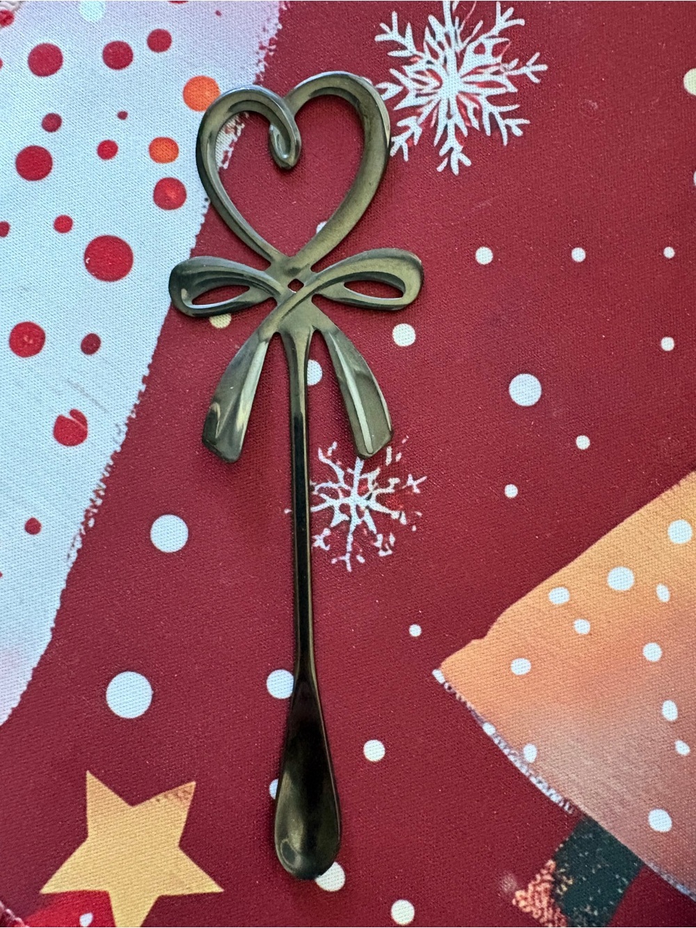 Unbranded Heart Bow Metal coffee- Antique Gold - Picture 3 of 5